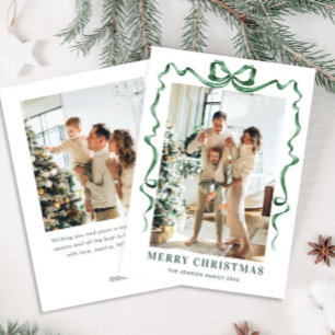 Cartão De Festividades FesNatal Sage Arco Verde Friso 2 Foto