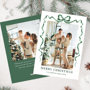 Cartão De Festividades FesNatal Sage Arco Verde Friso 2 Foto