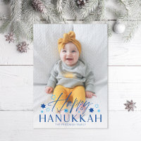 Fesry Starry Happy Hanukkah Blue Foto