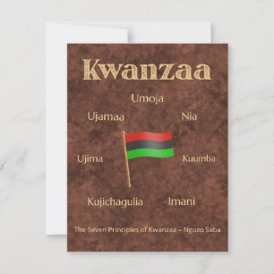 Cartão De Festividades Festa Afrocentrada Pan-Africana de Kwanzaa