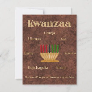 Cartão De Festividades Festa Afrocentrada Pan-Africana de Kwanzaa