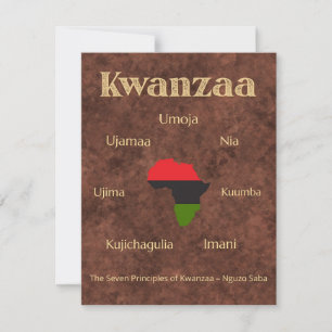 Cartão De Festividades Festa Afrocentrada Pan-Africana de Kwanzaa
