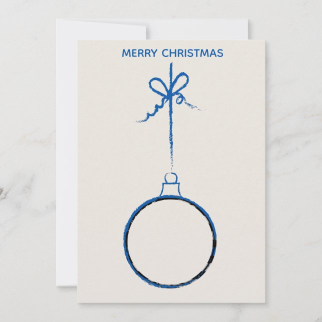 Cartão De Festividades Festa Azul fina - Família Policial (Frente)