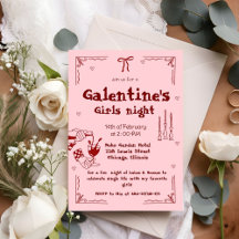 Festa da Galentines Noite das Garotas Desenhada à 