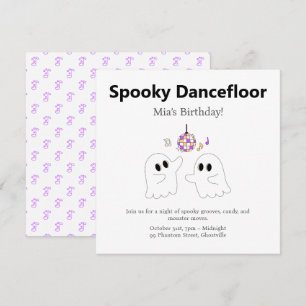Cartão De Festividades Festa de aniversário de Halloween Spooky Dancefl