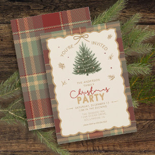 Cartão De Festividades Festa de Natal da Fronteira Tartan ID1141A