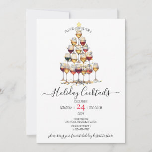 Cartão De Festividades Festa de Natal das Bebidas Festivas