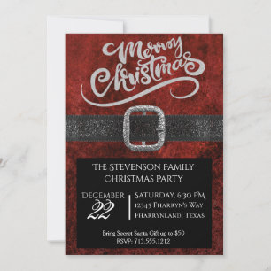 Cartão De Festividades Festa de Natal de Belt Papais noeis Secretos