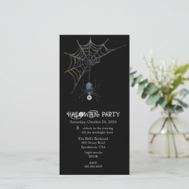 Cartão De Festividades Festa de Teias e Aranha de Halloween