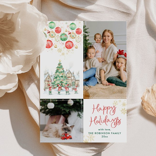 Cartão De Festividades Festas de Natal Festivas Felizes Férias 2 Foto (Criador carregado)