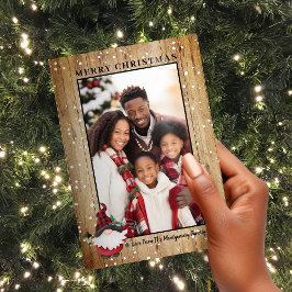 Cartão De Festividades Festic Rustic Lumberjack Gnomo Foto de Natal