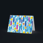 Cartão De Festividades Festival das Luzes<br><div class="desc">Um cartão abstrato Hanukkah de velas menorah,  pintadas manualmente em aquarela.</div>