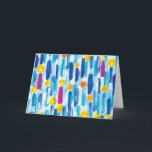 Cartão De Festividades Festival das Luzes<br><div class="desc">Um cartão abstrato Hanukkah de velas menorah,  pintadas manualmente em aquarela.</div>