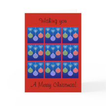 Festive christmas ornament greeting card