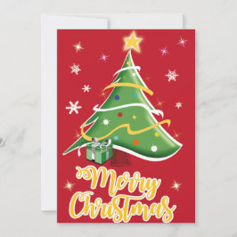 Cartão De Festividades Festive Christmas Tree Holiday Greeting Card