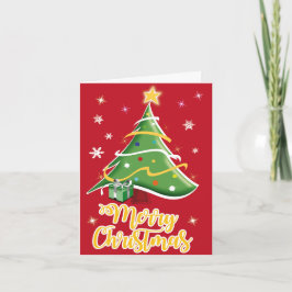 Cartão De Festividades Festive Christmas Tree Holiday Greeting Card