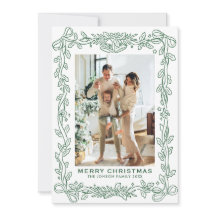 Festive Sage Green Christmas Bow Ribbon 2 Photo Ho