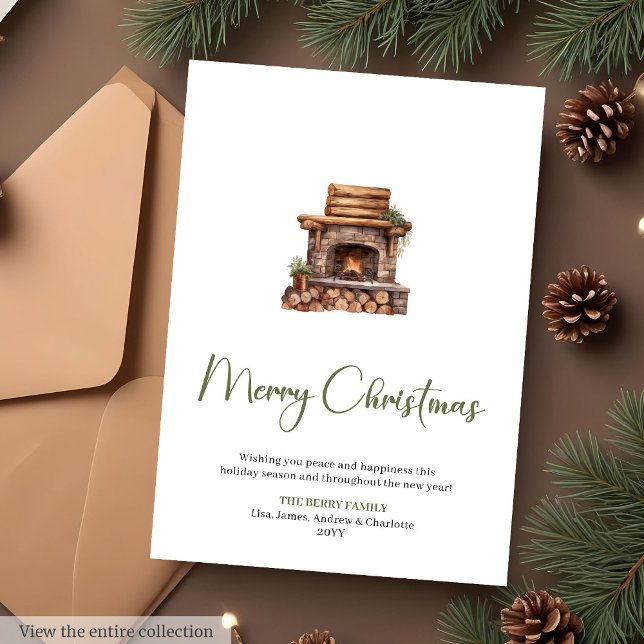 Cartão De Festividades Festive Script Font Cozy Christmas Greeting Card (Festive Script Font Cozy Christmas Greeting Card

)