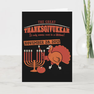 Cartão De Festividades Festive 'Thanksgivukkah'