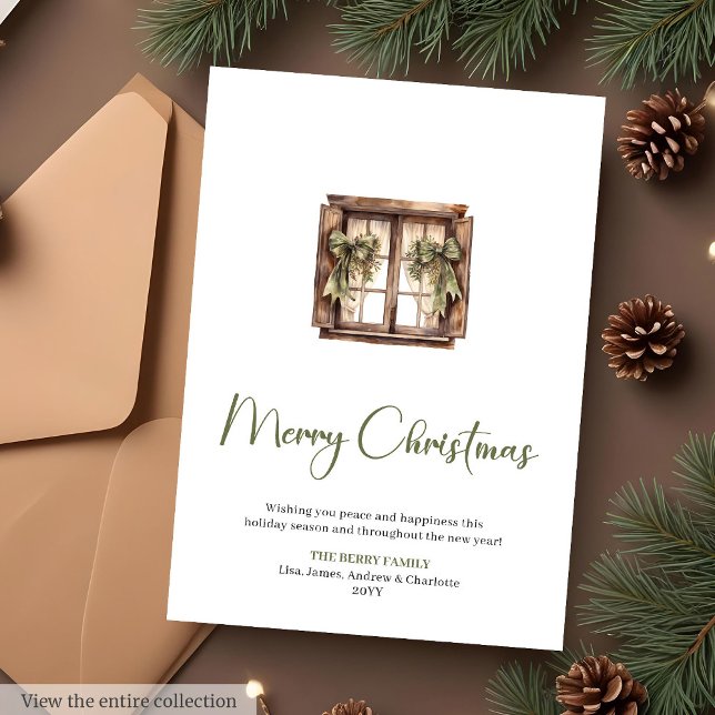 Cartão De Festividades Festive Watercolor Editable Christmas Greeting  (Festive Watercolor Editable Christmas Greeting Card

)