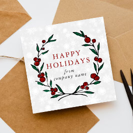 Cartão De Festividades Festive Wreath Merry Christmas Happy