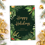 Cartão De Festividades Festivo Botânico Verde Moderno Natal Elegante<br><div class="desc">Compartilhe a alegria da temporada com este na moda e este Cartão de Natal Elegante Moderno e Festivo Botânico Verde. O design único combina o charme da paisagem natalícia com uma disposição luxuosa, fazer a escolha perfeita para aqueles que querem adicionar um toque de glamour aos seus desejos de férias....</div>