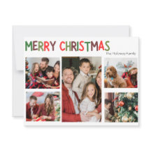 Festivo Casual Colorido Natal Cinco Foto Holid