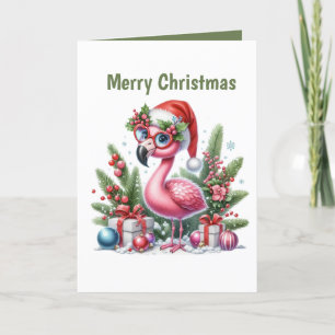 Cartão De Festividades Festivo, cor-de-rosa, flamingo, personalizável