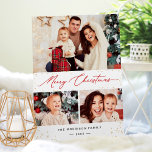 Cartão De Festividades Festivo Dourado Confetti Feliz Natal 3 Foto<br><div class="desc">Envie seus desejos de Natal com estes Cartões com fotos de Férias que apresentam um Confetti Dourado e um Script de Feliz Natal Manuscrito para realçar sua mensagem de saudação. (1) Para mais personalização, clique no link "personalizar mais" e use nossa ferramenta design para modificar esse modelo. (2) Se você...</div>