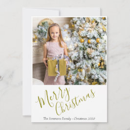 Cartão De Festividades Festivo Elegante Dourado Script Feliz Foto de Nata