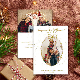 Cartão De Festividades Festivo Faux-Dourado Natal alegre