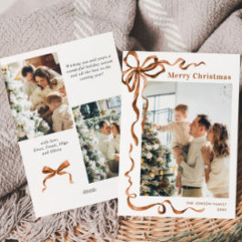 Cartão De Festividades Festivo Feliz Natal Arco Fita 3 Foto