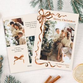 Cartão De Festividades Festivo Feliz Natal Arco Fita 3 Foto