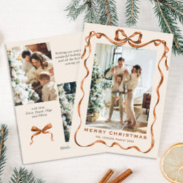 Cartão De Festividades Festivo Feliz Natal Arco Fita 3 Foto