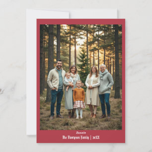 Cartão De Festividades Festivo Feliz Natal Personalizado Vermelho