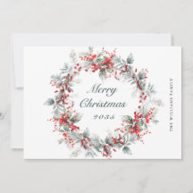 Festivo Holly Berry Wreath de Natal