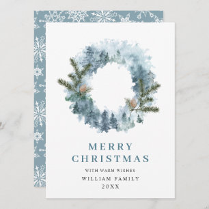 Cartão De Festividades Festivo Holly Berry Wreath Natal Saudação