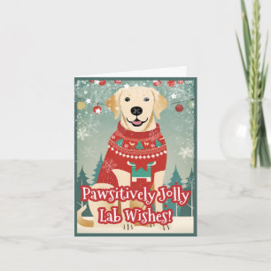 Cartão De Festividades Festivo Labrador Retriever Ugly Christmas Sweater