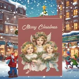 Cartão De Festividades Festivo Natal Ângulos aquarela adicionar texto