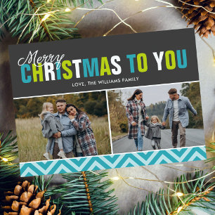 Cartão De Festividades Festivo Negrito Letras Coloridas Foto de Natal