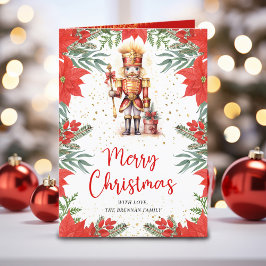 Cartão De Festividades Festivo Nutcracker Botânico Foto de Natal