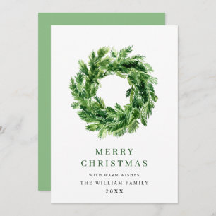 Cartão De Festividades Festivo Pine Branch Wreath Christmas