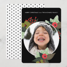 Festivo Rústico Círculo Botânico Foto Natal