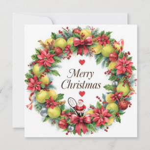 Cartão De Festividades Festivo Tênis Wreath para o Natal