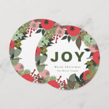 Festivo Wreath com Joy Typografia