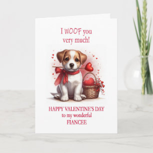 Cartão De Festividades Fiancei Te Pobre Dia de os namorados Cachorro