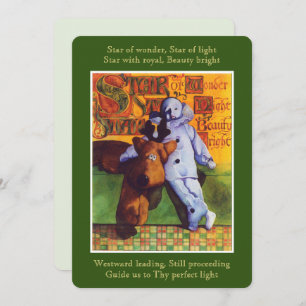 Cartão De Festividades Ficha de Natal Plana STAR OF WONDER