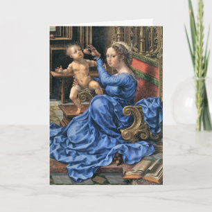 Cartão De Festividades Fifteenth Century Flemish Madonna and Child