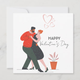 Cartão De Festividades Figura de Dança Dia dos Namorados