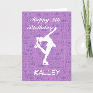 Cartão De Festividades Figure Skating Dresses Birthday Card Personalized